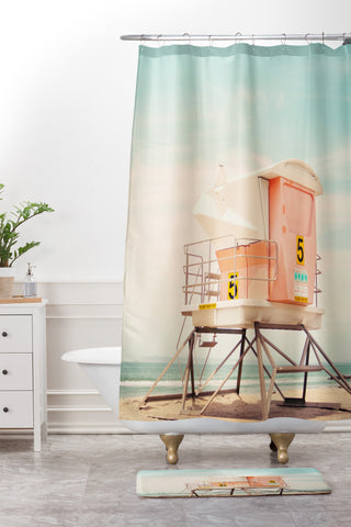 Bree Madden Beach Tower 5 Shower Curtain And Mat