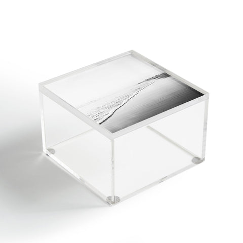 Bree Madden Black And White Beach Print Ombre Shore Acrylic Box