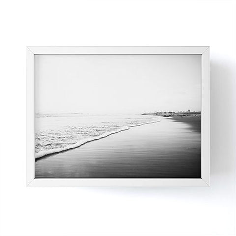 Bree Madden Black And White Beach Print Ombre Shore Framed Mini Art Print