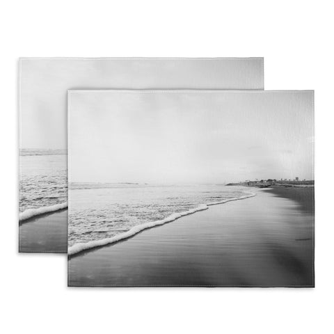 Bree Madden Black And White Beach Print Ombre Shore Placemat