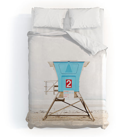 Bree Madden Blue Tower Duvet Cover