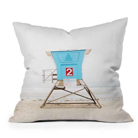 Bree Madden Blue Tower Throw Pillow