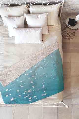 Bree Madden Bubbles In The Sky Fleece Throw Blanket