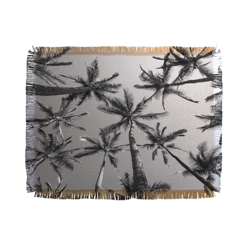 Bree Madden BW Palms Throw Blanket