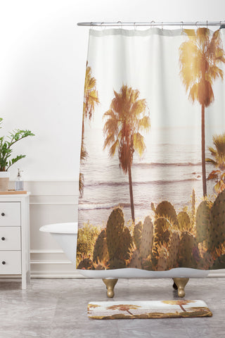 Bree Madden Cali Sun Rays Shower Curtain And Mat