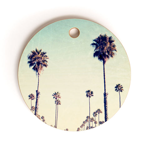 Bree Madden California Palm Trees Cutting Board Round