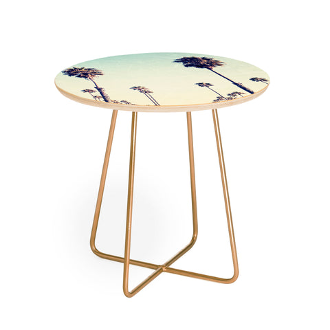 Bree Madden California Palm Trees Round Side Table