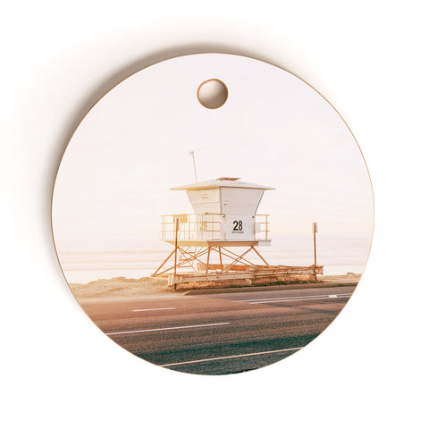 Bree Madden Carlsbad Beach Tower Cutting Board Round