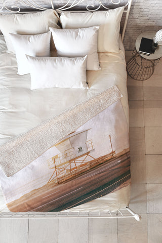 Bree Madden Carlsbad Beach Tower Fleece Throw Blanket