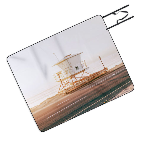 Bree Madden Carlsbad Beach Tower Picnic Blanket