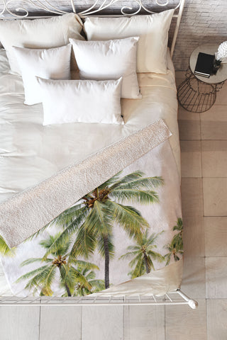 Bree Madden Coconut Palms Fleece Throw Blanket
