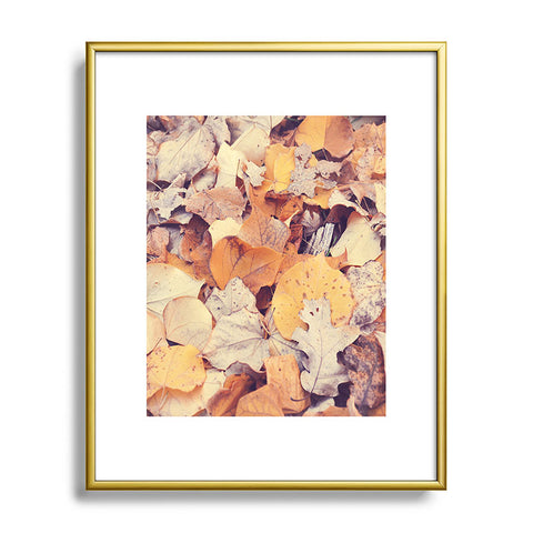 Bree Madden Fallen Leaves Metal Framed Art Print