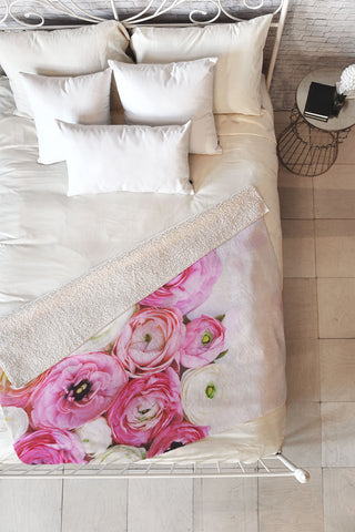 Bree Madden Floral Beauty Fleece Throw Blanket