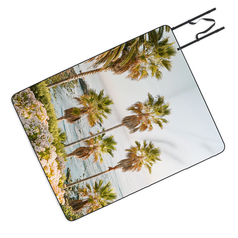 Bree Madden Floral Palms Outdoor Blanket