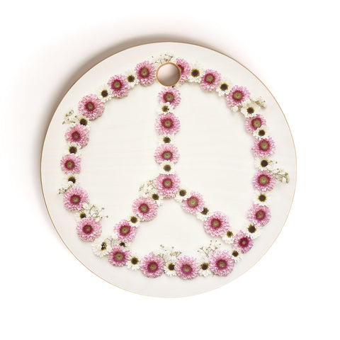 Bree Madden Floral Peace Cutting Board Round