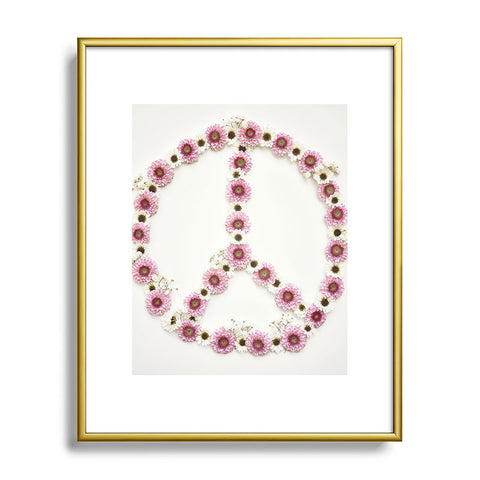 Bree Madden Floral Peace Metal Framed Art Print
