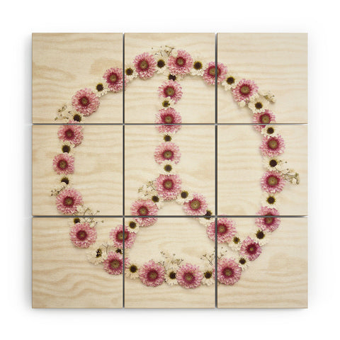 Bree Madden Floral Peace Wood Wall Mural
