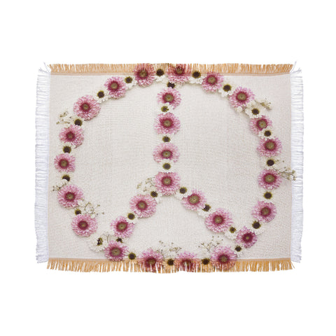 Bree Madden Floral Peace Throw Blanket