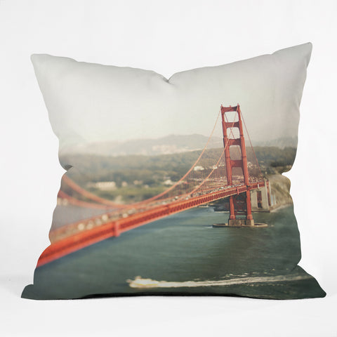 Bree Madden Golden Gate View Outdoor Throw Pillow
