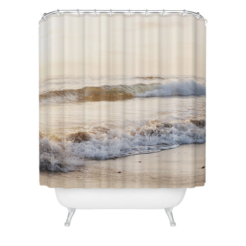 Bree Madden Golden Waves Shower Curtain