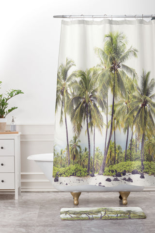 Bree Madden Hawaii Palm Shower Curtain And Mat