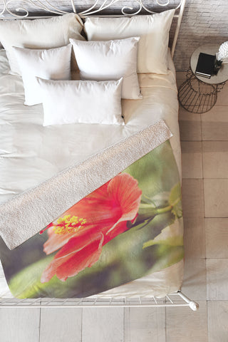 Bree Madden Hibiscus Fleece Throw Blanket