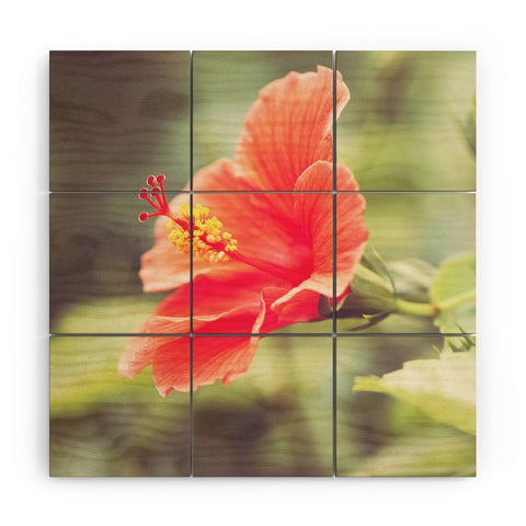 Bree Madden Hibiscus Wood Wall Mural
