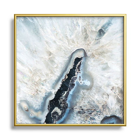 Bree Madden Ice Crystals Metal Square Framed Art Print