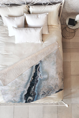 Bree Madden Ice Crystals Fleece Throw Blanket