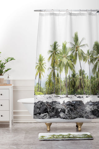 Bree Madden Island Palms Shower Curtain And Mat
