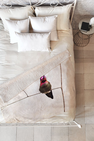 Bree Madden Little Hummingbird Fleece Throw Blanket