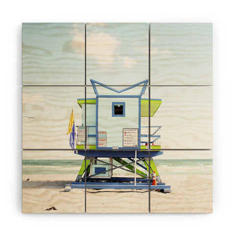 Bree Madden Miami Blue Wood Wall Mural