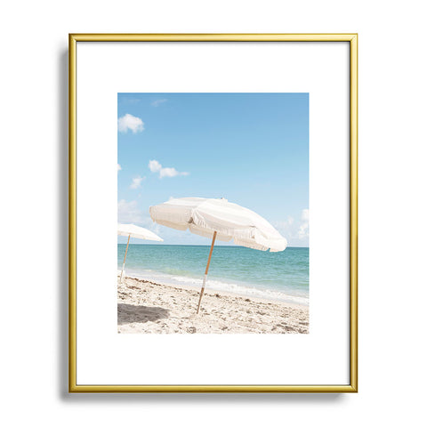 Bree Madden Miami Umbrella Metal Framed Art Print