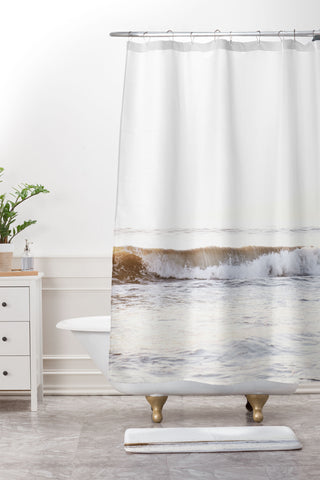 Bree Madden Minimalist Wave Shower Curtain And Mat