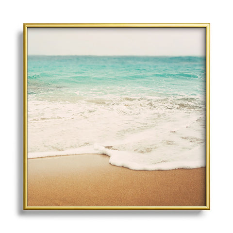 Bree Madden Ombre Beach Metal Square Framed Art Print