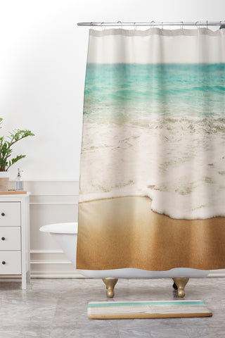 Bree Madden Ombre Beach Shower Curtain And Mat