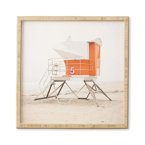 Bree Madden Orange Beach Tower Framed Wall Art