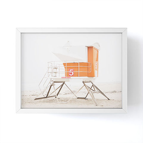 Bree Madden Orange Beach Tower Framed Mini Art Print