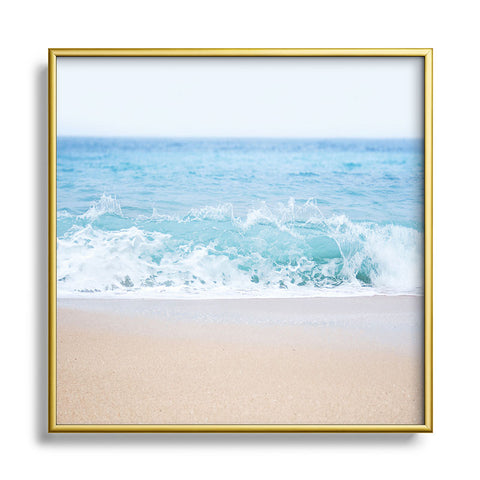 Bree Madden Pale Blue Sea Metal Square Framed Art Print