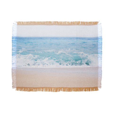 Bree Madden Pale Blue Sea Throw Blanket