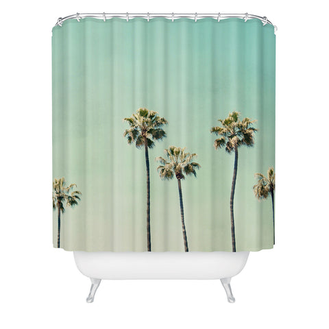 Bree Madden Palm Tree Ombre Shower Curtain