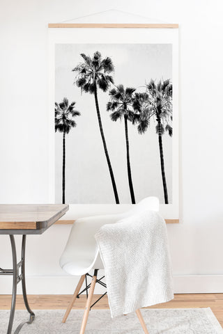 Bree Madden Palm Trees BW Art Print And Hanger