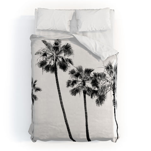 Bree Madden Palm Trees BW Duvet Cover