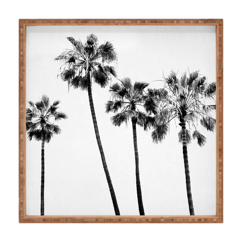 Bree Madden Palm Trees BW Square Tray