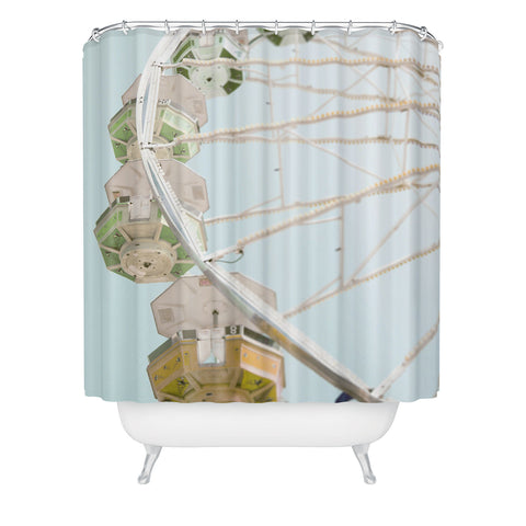 Bree Madden Pastel Ferris Wheel Shower Curtain