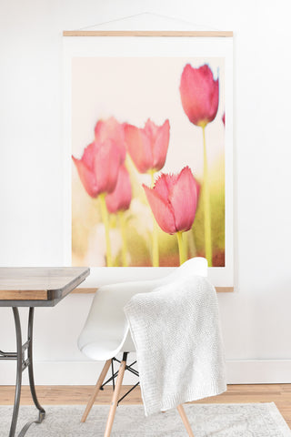 Bree Madden Pink Tulips Art Print And Hanger