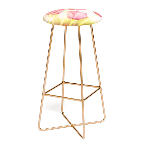 Bree Madden Pink Tulips Bar Stool