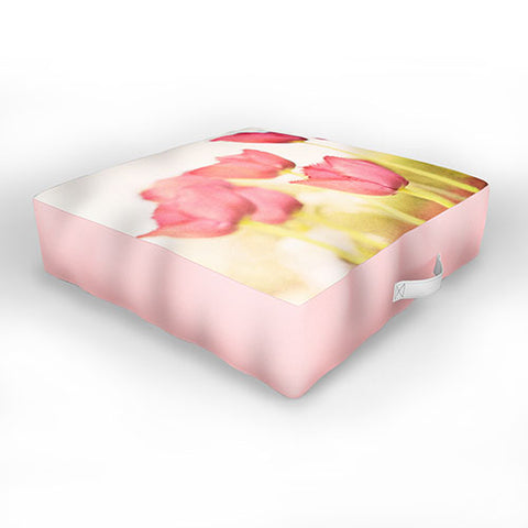 Bree Madden Pink Tulips Outdoor Floor Cushion