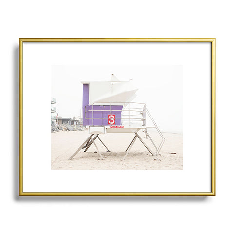 Bree Madden Purple Tower Metal Framed Art Print