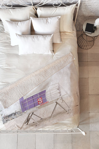 Bree Madden Purple Tower Fleece Throw Blanket